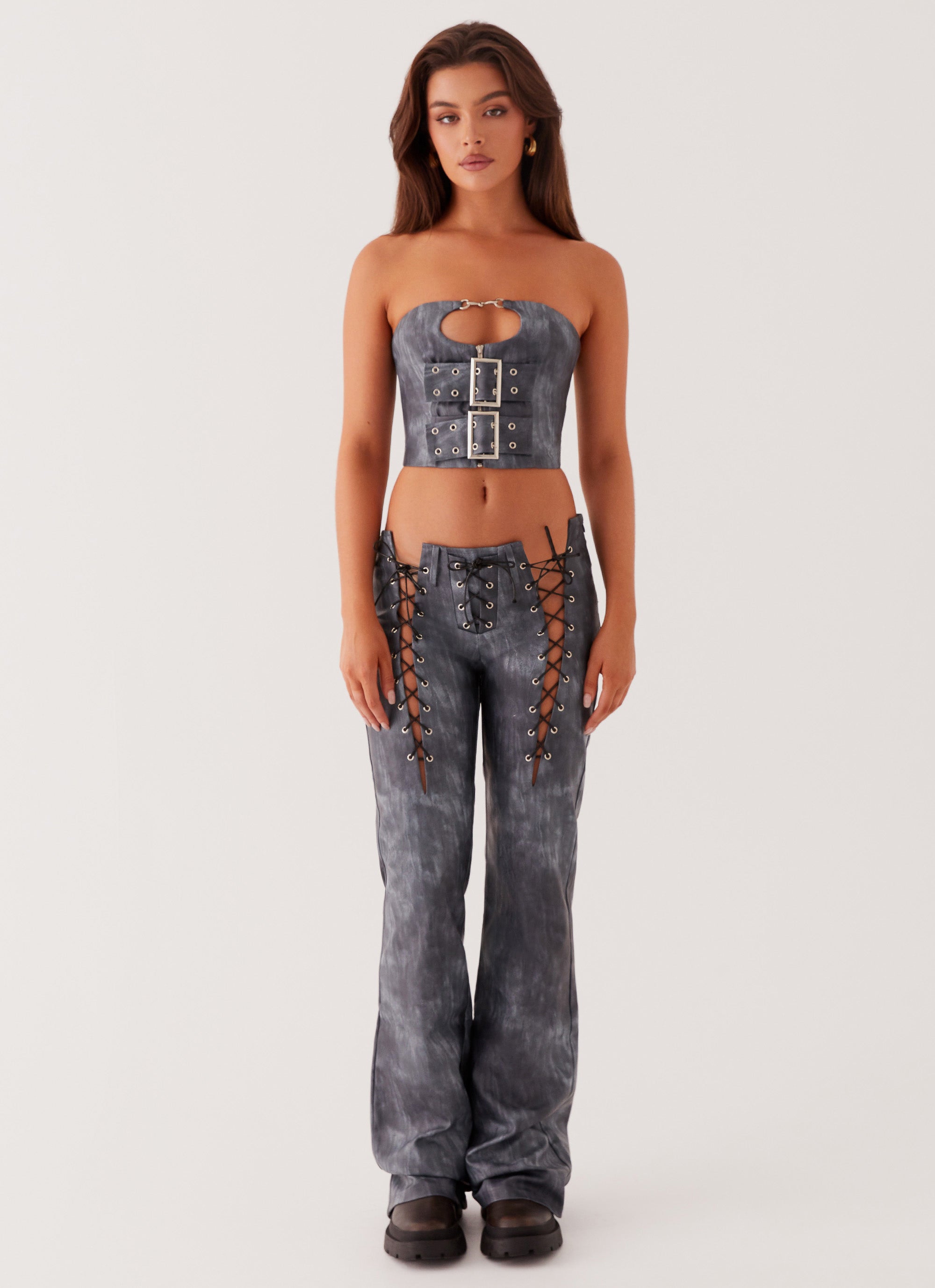 Better When I'm Dancing Belt Top - Graphite Color | Women's Fashion Crop Top for Dancing, Parties & Night Out