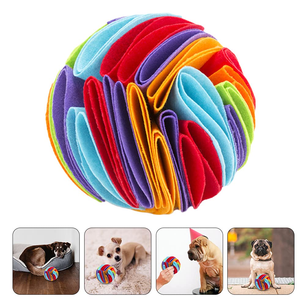 ULTECHNOVO Interactive Dog Sniffing Ball - Dental Chew Toy for Large & Medium Dogs, Slow Feeder & Treat Hiding Mat - Felt Cloth Molar Toy for Teeth Cleaning & Mental Stimulation | Perfect for Training, Boredom Relief & Mealtime Enrichment