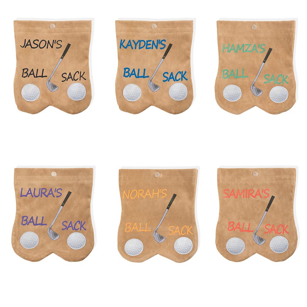 **Personalized Custom Name Golf Bag Pouch - Portable Flannel Golf Holder & Storage Bag - Ideal Gift for Men, Father, Husband & Golf Lovers - Perfect for Golf Courses, Travel & Home Storage**
