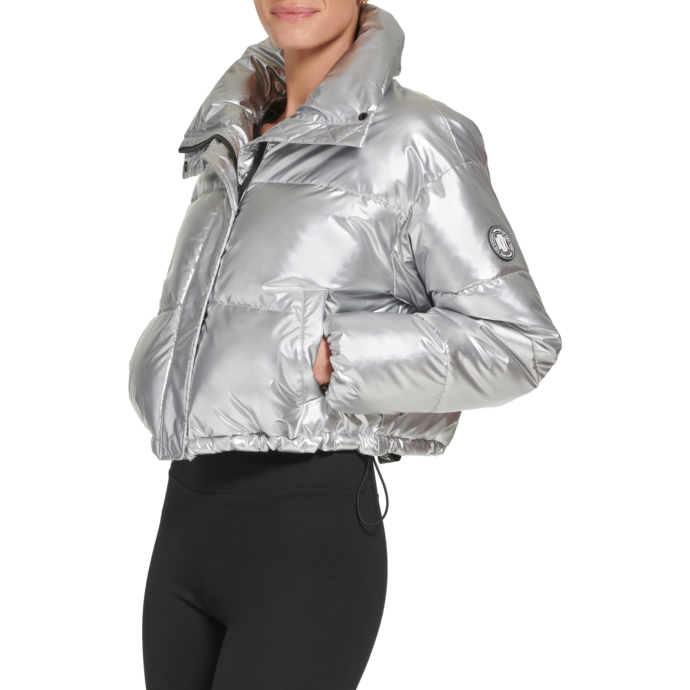 DKNY Women's Sport Hooded Roebling Fleece Jacket - Lightweight Warm Winter Outerwear for Running, Hiking & Casual Wear