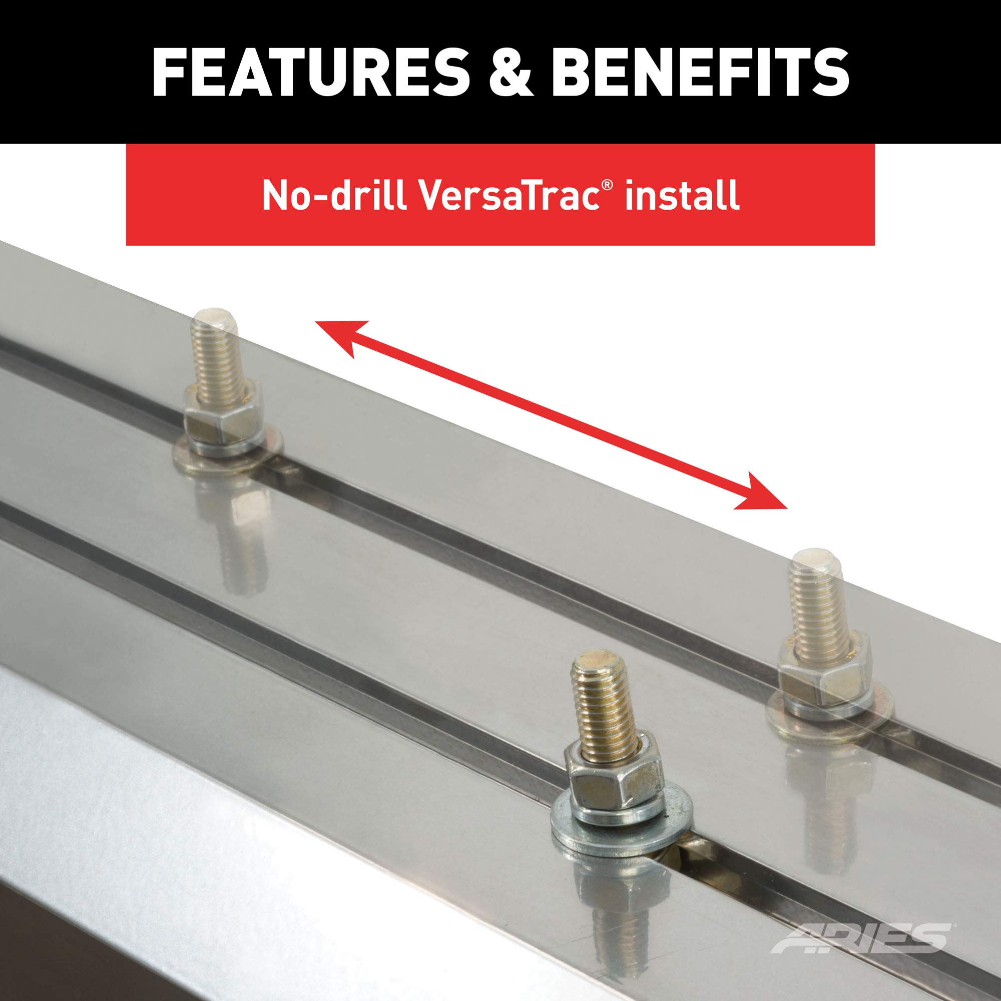 ARIES 2055991 AdvantEDGE Black Aluminum 91-Inch Truck Running Boards - Heavy Duty Side Steps for Pickup Trucks (Brackets Sold Separately) | Perfect for Off-Roading, Work Trucks & Daily Commutes