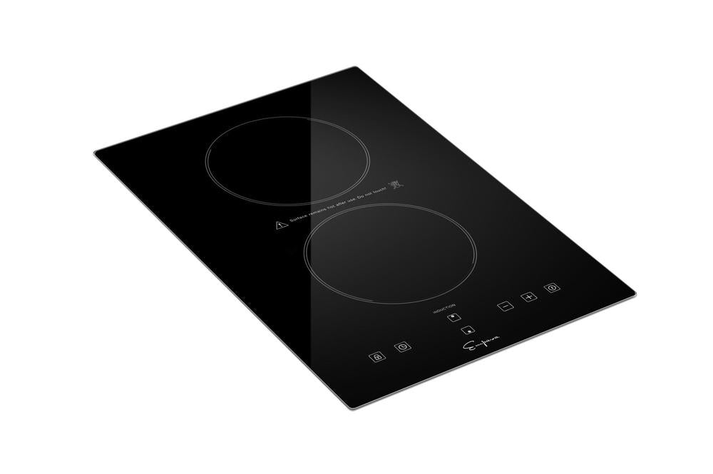 Empava 12 Inch 2 Burner Portable Induction Cooktop with LCD Display - Countertop Electric Stove for Fast Cooking, IDC12 - Perfect for Small Kitchens, RVs, Dorms & Outdoor Use