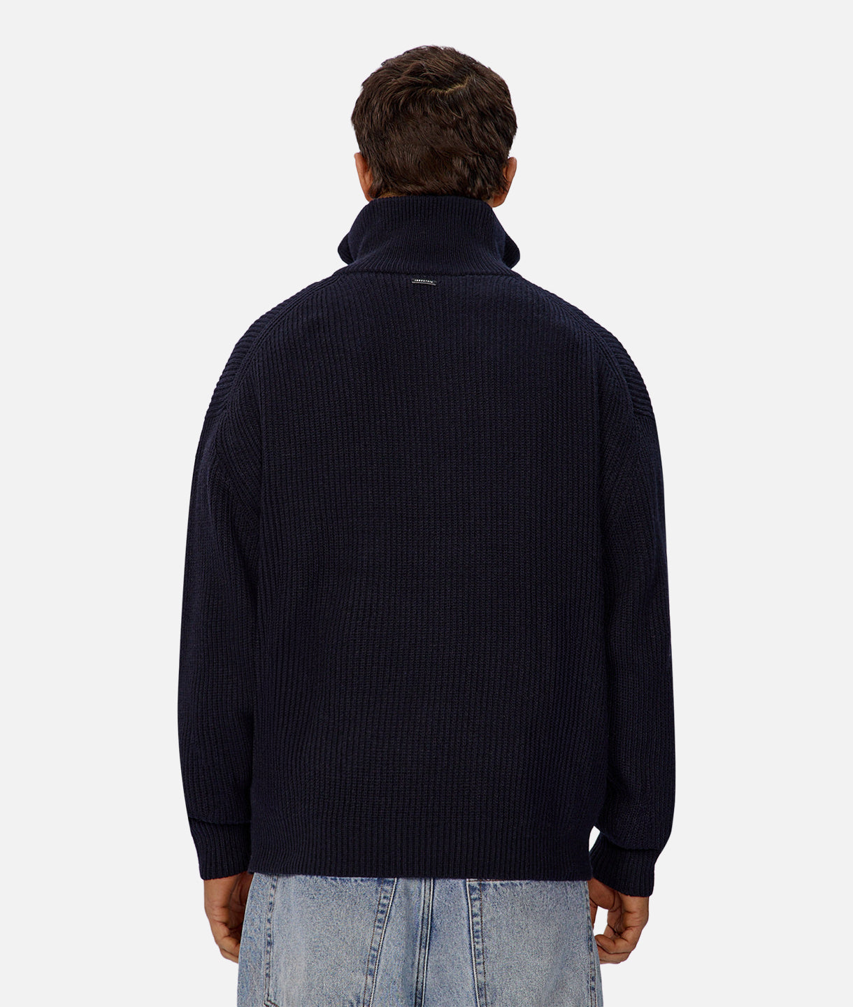 Montreal Zip Neck Knit Sweater - True Navy Blue - Cozy Winter Pullover for Men & Women | Perfect for Casual Outfits, Office Wear & Cold Weather Layering