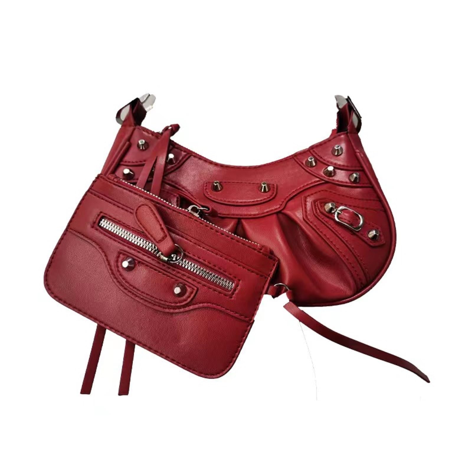 Stylish Vegan Leather Tote Bags for Women - Punk Shoulder Purses, Hobo & Crossbody Bags with Rivet Details | Perfect for Work, Travel & Everyday Use