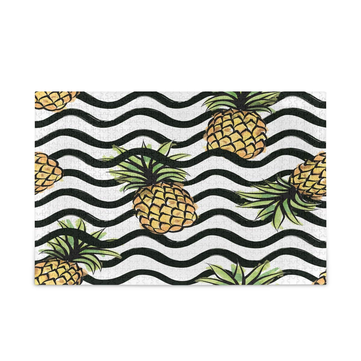 Qilmy 1000-Piece Abstract Pineapple Jigsaw Puzzle for Adults & Teens - Large Challenging Puzzle Game with Artistic Design | Perfect for Family Game Nights, Stress Relief & Home Decor