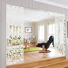 YIZUNNU PVC Hanging Room Divider Screen - 12-Panel White Partition for Living Room, Dining Room, Office & Restaurant Decor | Perfect for Space Division & Privacy
