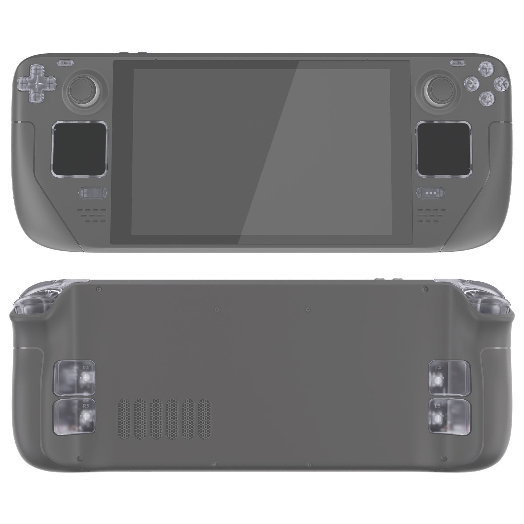 eXtremeRate Clear Replacement Full Set Buttons for Steam Deck LCD - JESDM001 - Upgrade Your Gaming Experience with Premium Custom Buttons for Steam Deck LCD Model