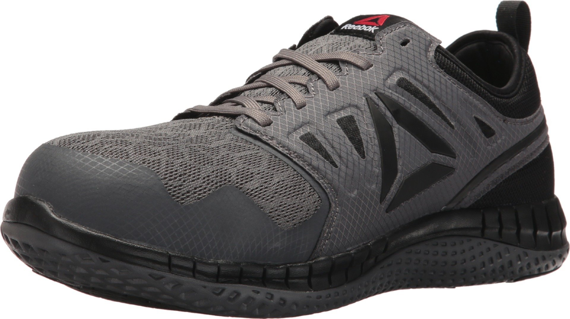 Reebok Men's RB4250 ZPrint Safety Steel Toe Work Shoes - Navy, Red & Grey - Lightweight Athletic Shoes for Construction, Warehouse & Industrial Work