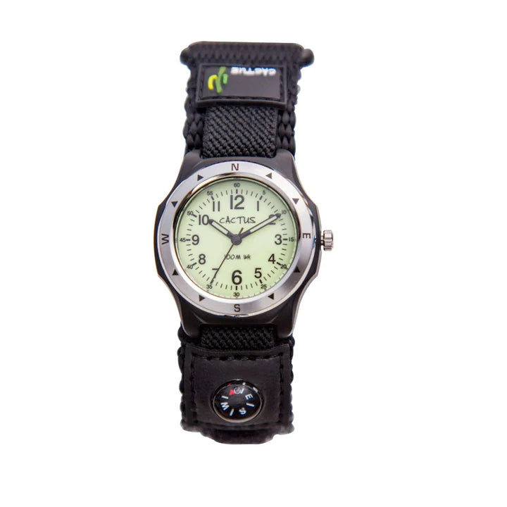 Cactus Navigator Kids Boys Water Resistant Watch with Compass - Outdoor Adventure Sports & Hiking Gear for Children