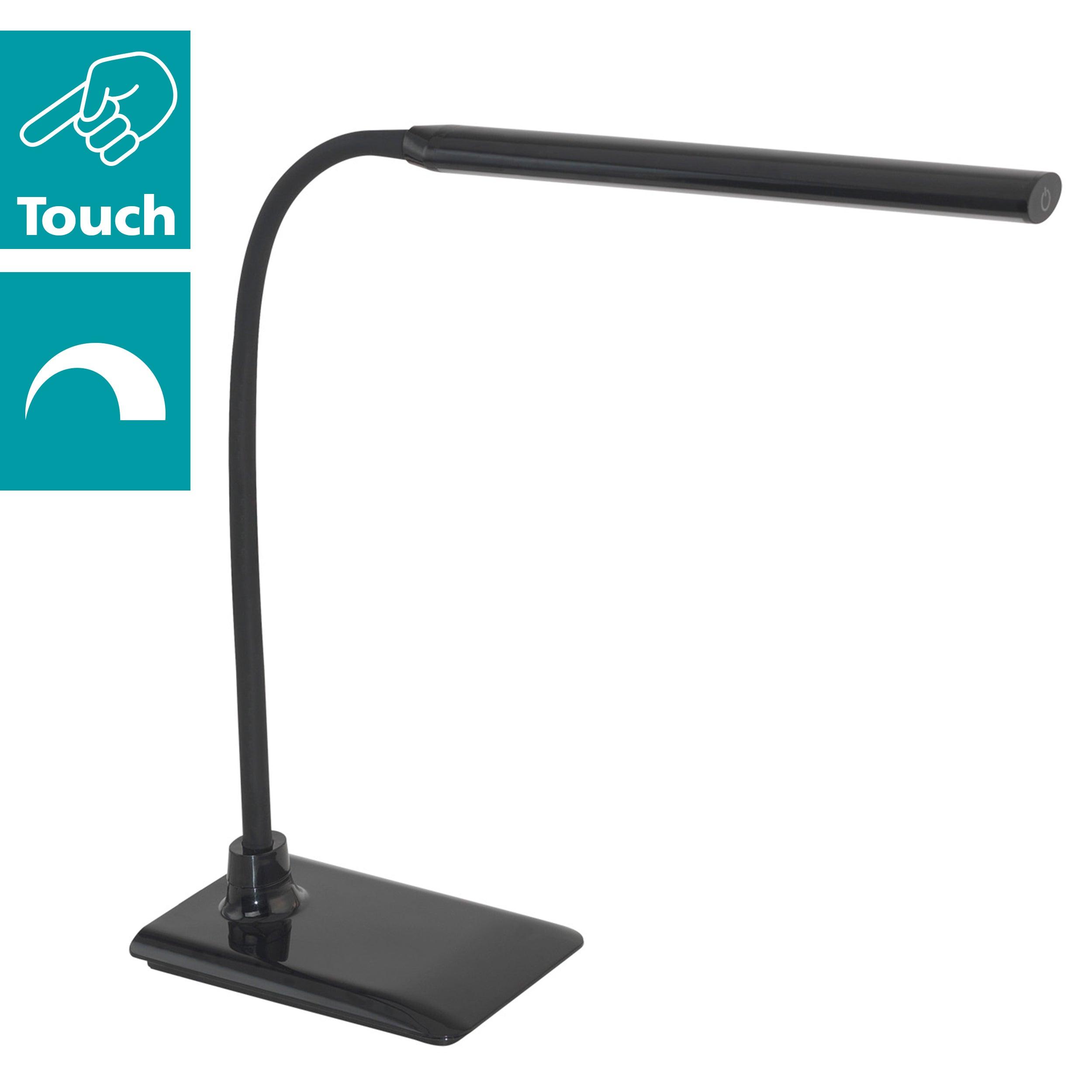 Eglo Laroa Black Adjustable LED Table Lamp - Modern Desk Light with Dimmable Brightness for Home Office, Study & Bedroom Reading