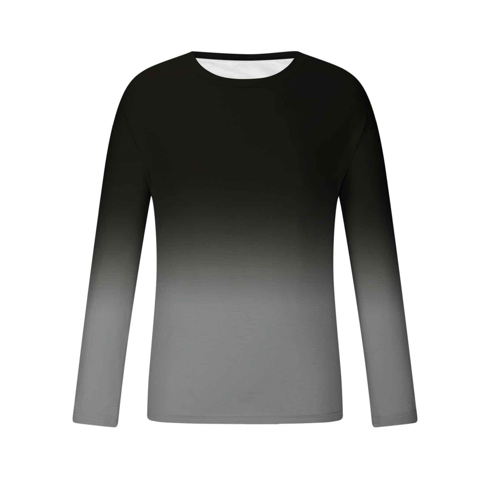 Muscularfit Men's Long Sleeve Graphic Pullover Sweatshirt - Athletic Gradient Color Loose Fit Casual Shirt for Fall Fashion | Gym, Workout, Streetwear & Everyday Wear