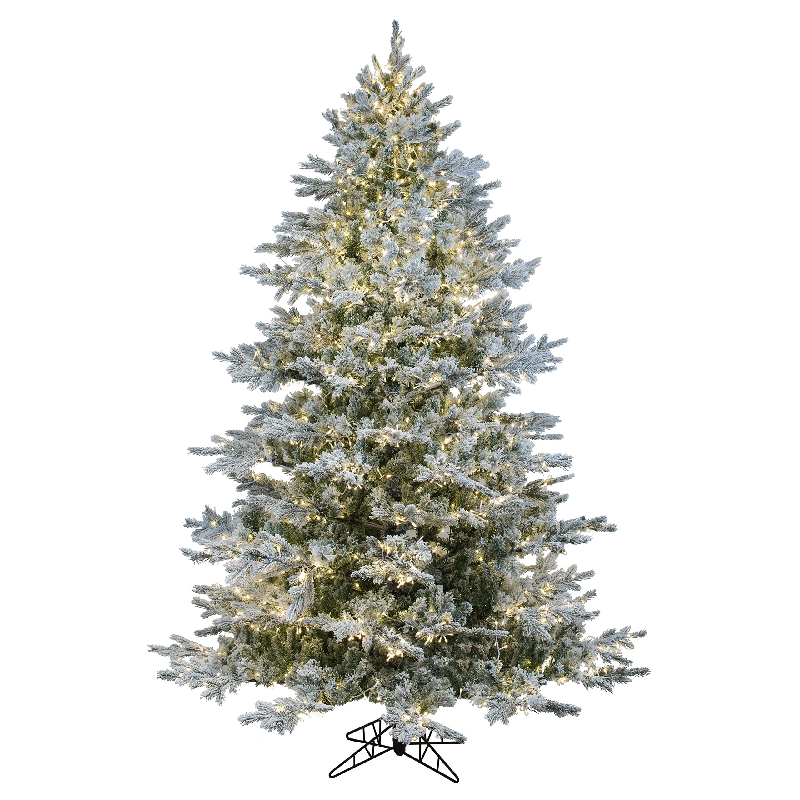 Vickerman 6.5ft Flocked Kiana Artificial Christmas Tree with 3mm Color-Changing LED Lights - Perfect for Holiday Decor, Living Room, Office & Party Decoration