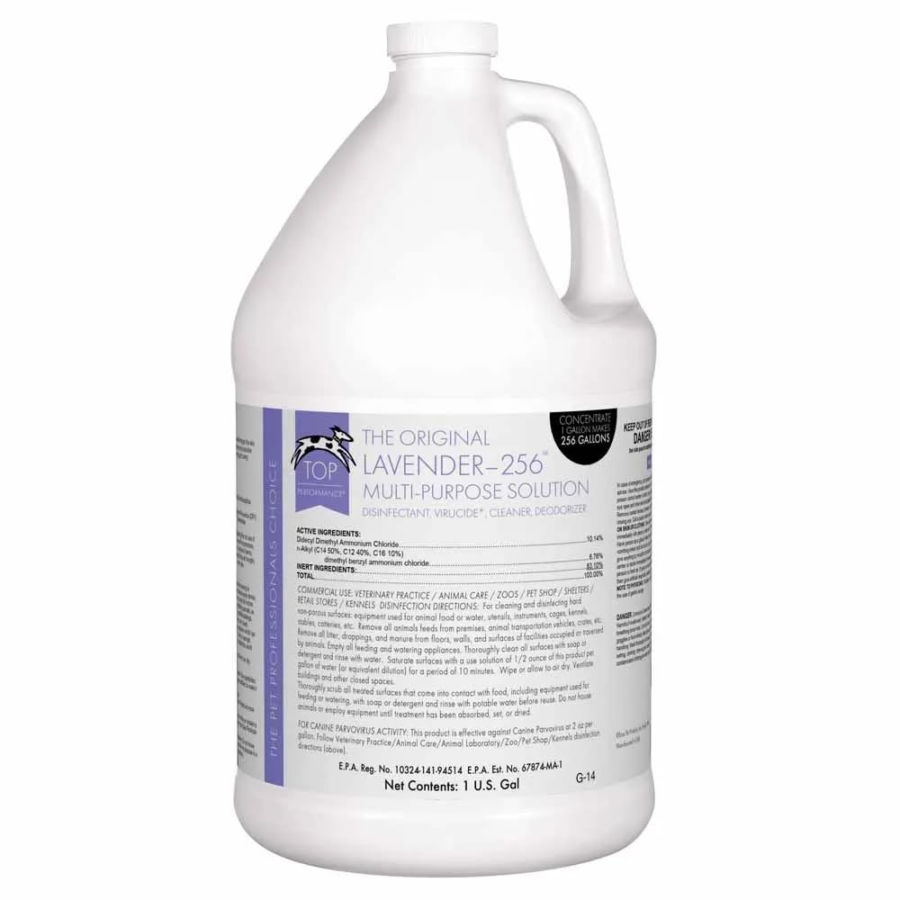 MPP High Concentration Dog Kennel Disinfectant & Deodorant - Lavender Scented Gallon for Pet Sanitation & Odor Control | Ideal for Dog Shelters, Pet Grooming & Home Cleaning