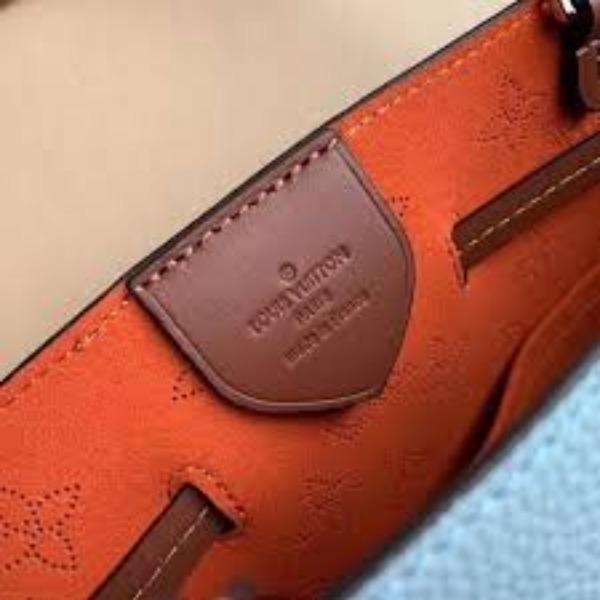 LV Girolata Mahina Leather Handbag in Bleu Horizon & Pumpkin - Luxury Tote for Women, Perfect for Work, Travel & Everyday Use