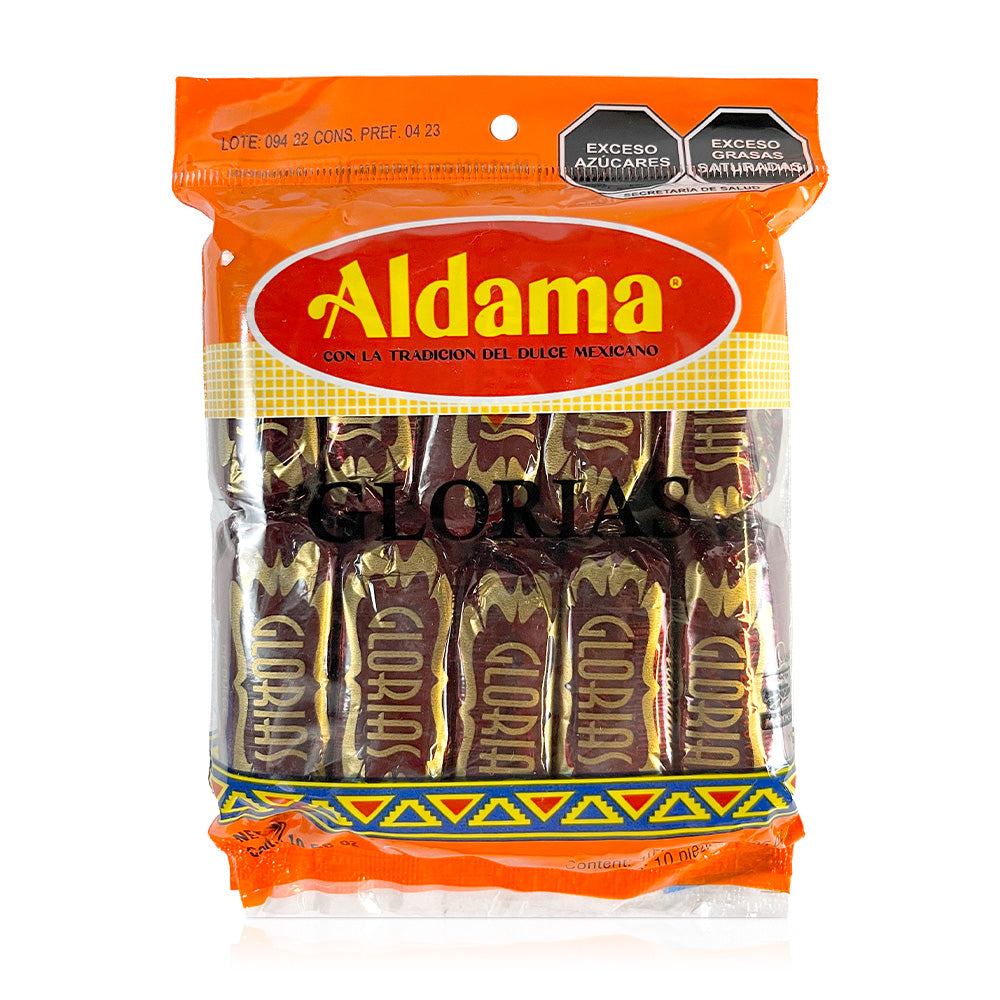 Aldama Glorias Premium Mexican Candies - 10ct Bag of Authentic Dulce de Leche Caramels | Perfect for Parties, Gifts & Dessert Toppings
