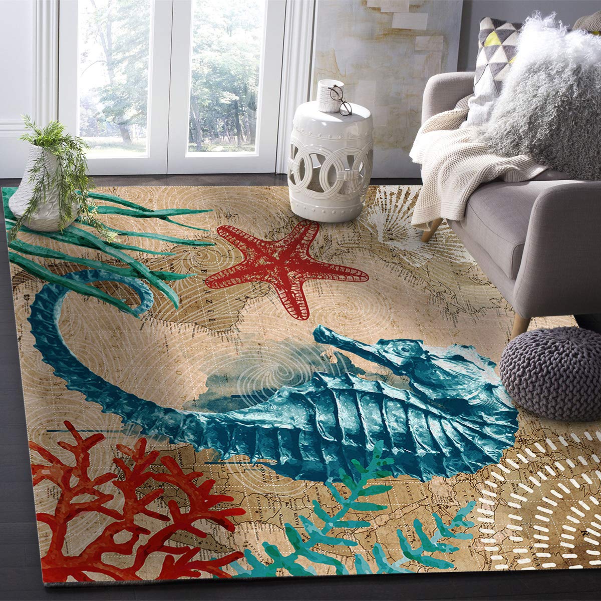 Nautical Theme Area Rug 2'7