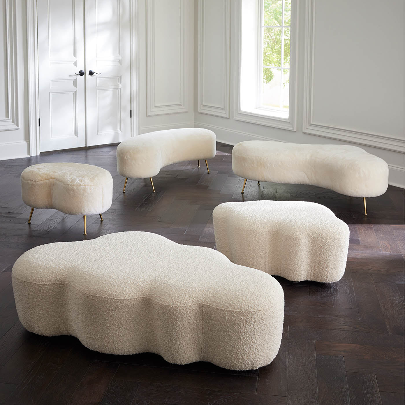 Ether Cloud Ottoman - Soft and Comfortable Storage Footrest for Living Room, Bedroom, or Office - Perfect for Relaxing, Reading, and Extra Seating