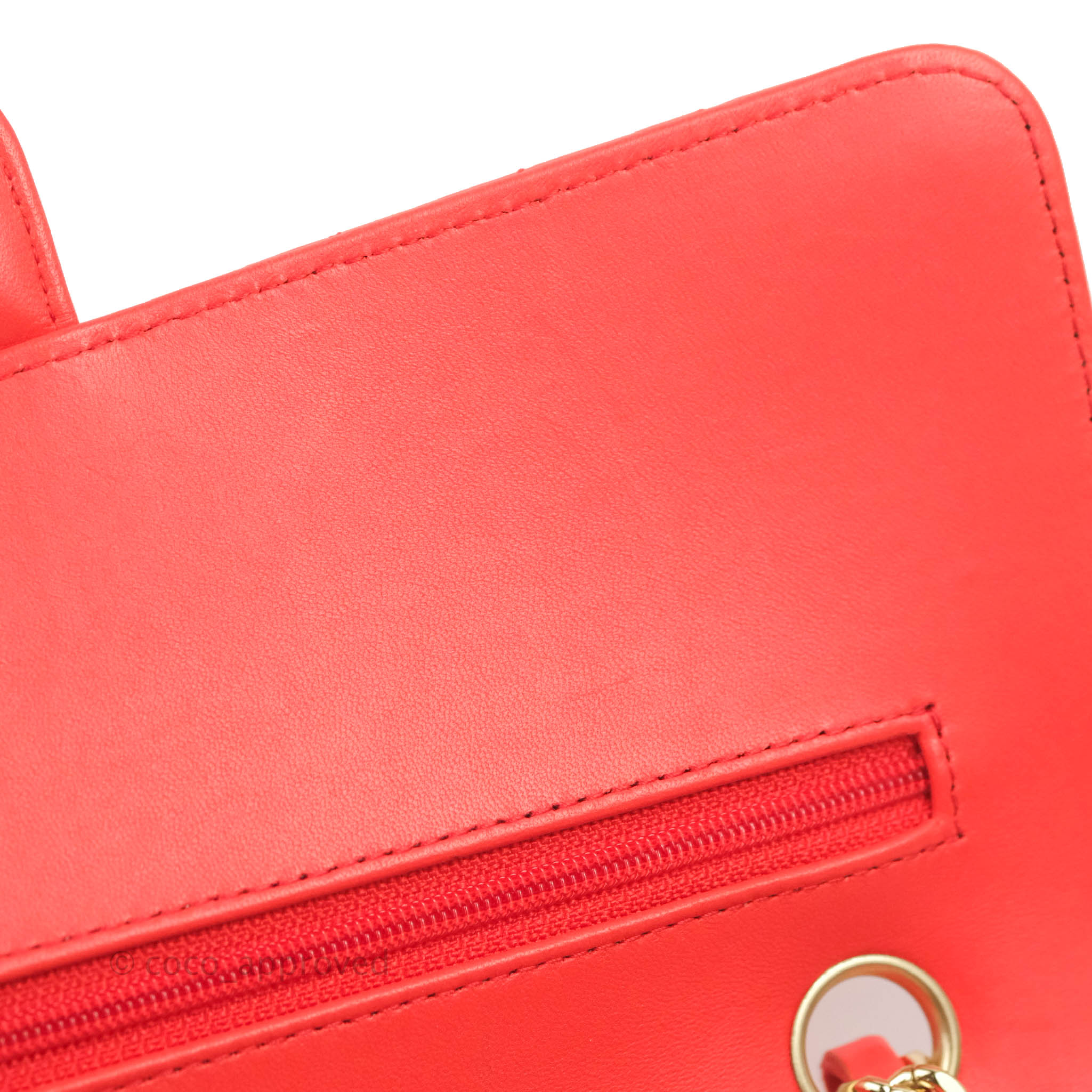 Chanel Classic Medium Double Flap Bag - Genuine Lambskin Leather with Gold Hardware in Brick Red | Luxury Handbag for Women, Perfect for Work, Parties & Everyday Use