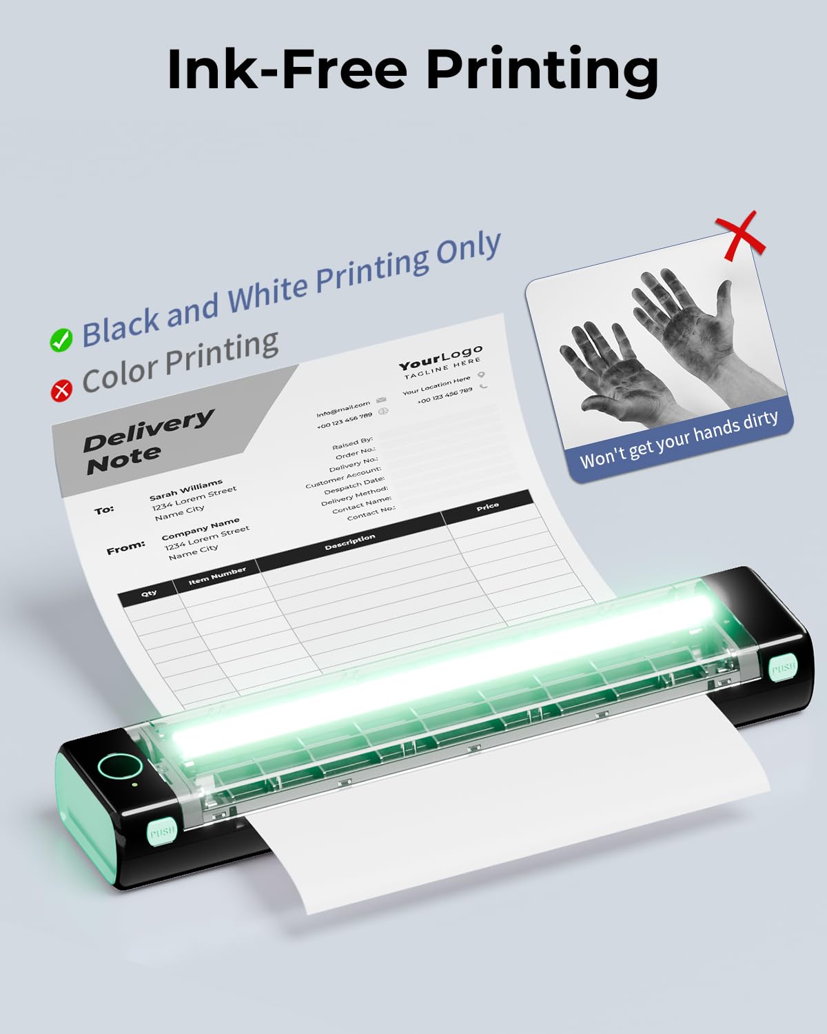 Phomemo M08F Wireless Thermal Printer - Portable A4 Bluetooth Printer for Home, Office & Car, Compatible with Phone & Laptop, No Ink Needed | Perfect for Receipts, Labels, Tattoo Stencils & Mobile Printing On-The-Go
