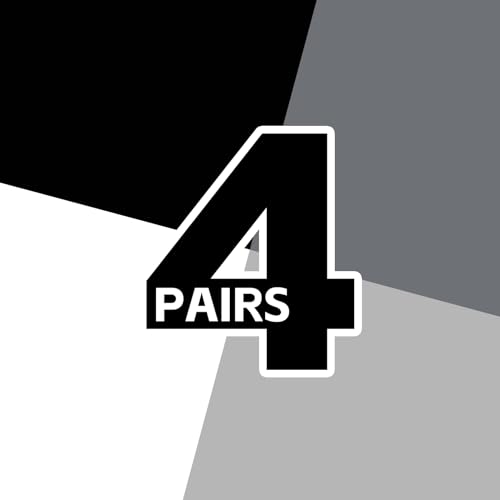 4 Pairs:black,white,dark Grey,light Grey