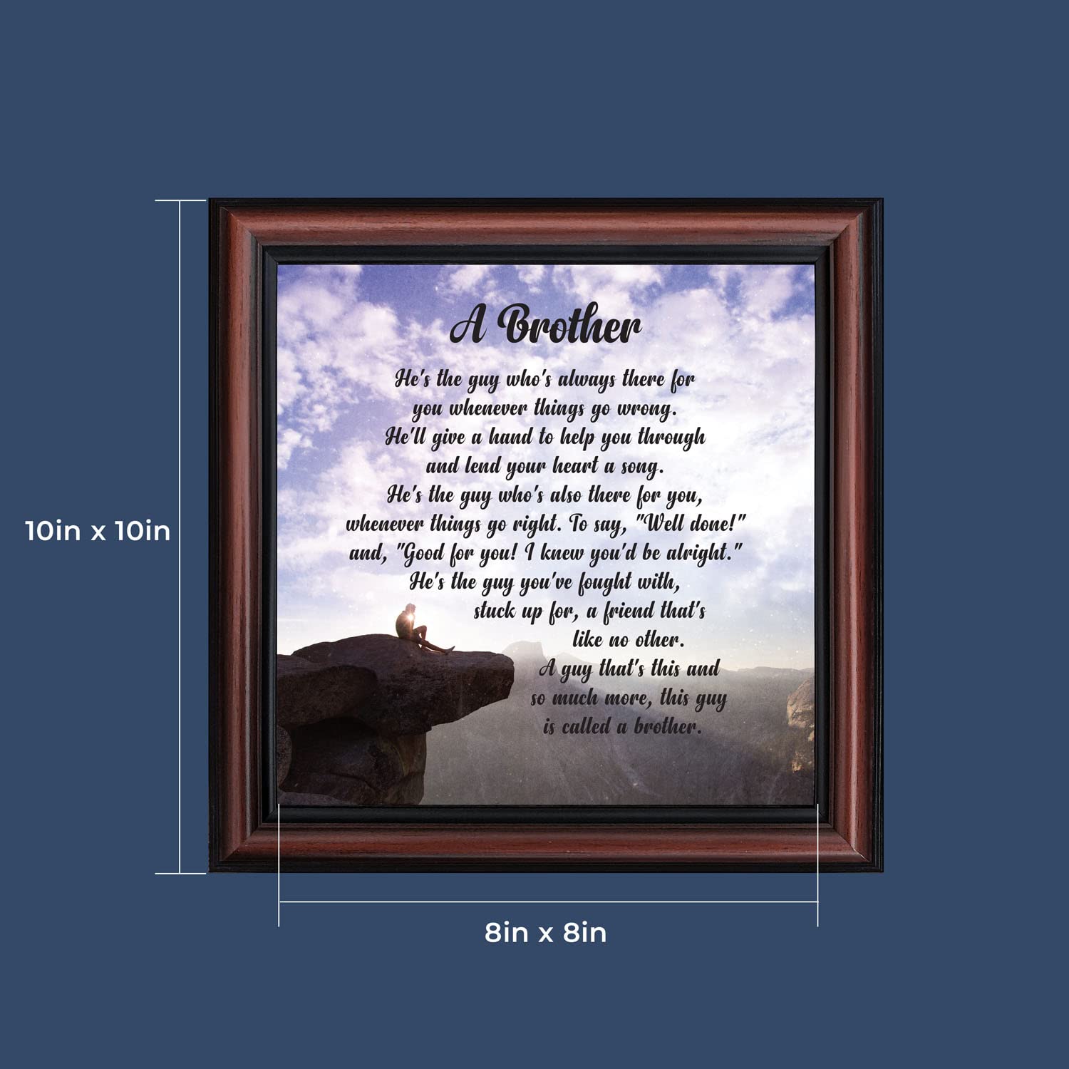 Crossroads Home Décor Big Brother Photo Frame - Thoughtful Gift for Brothers, Siblings & Family - Perfect for Birthdays, Graduations & Home Décor - 8628W