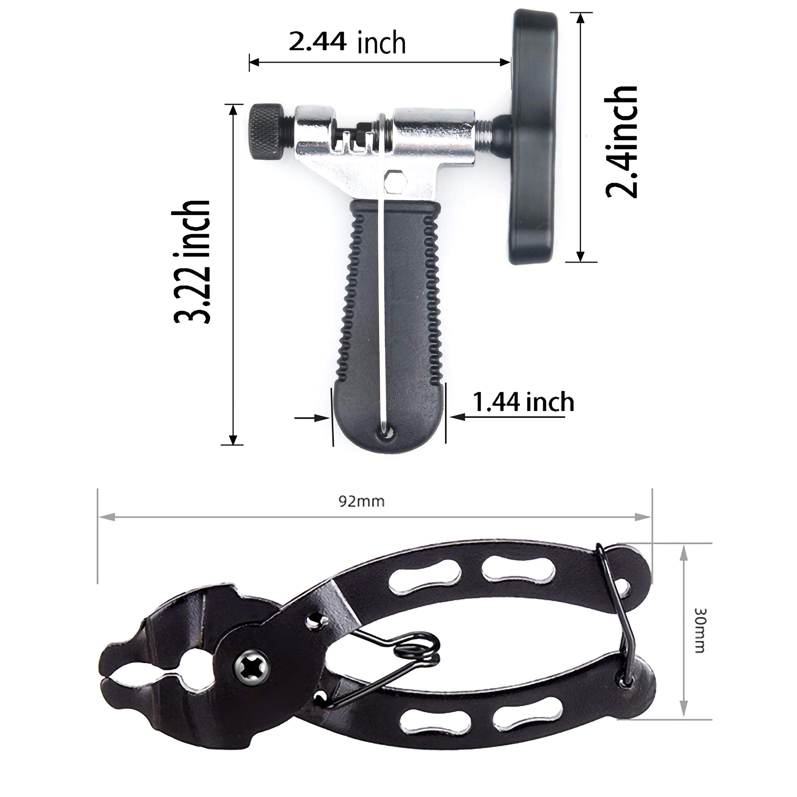 KEWAYO Bike Chain Repair Tool Kit with Chain Breaker & Link Plier - Professional Bicycle Chain Removal & Installation Tool for Mountain, Road & BMX Bikes - Perfect for Home Repairs & On-the-Go Fixes