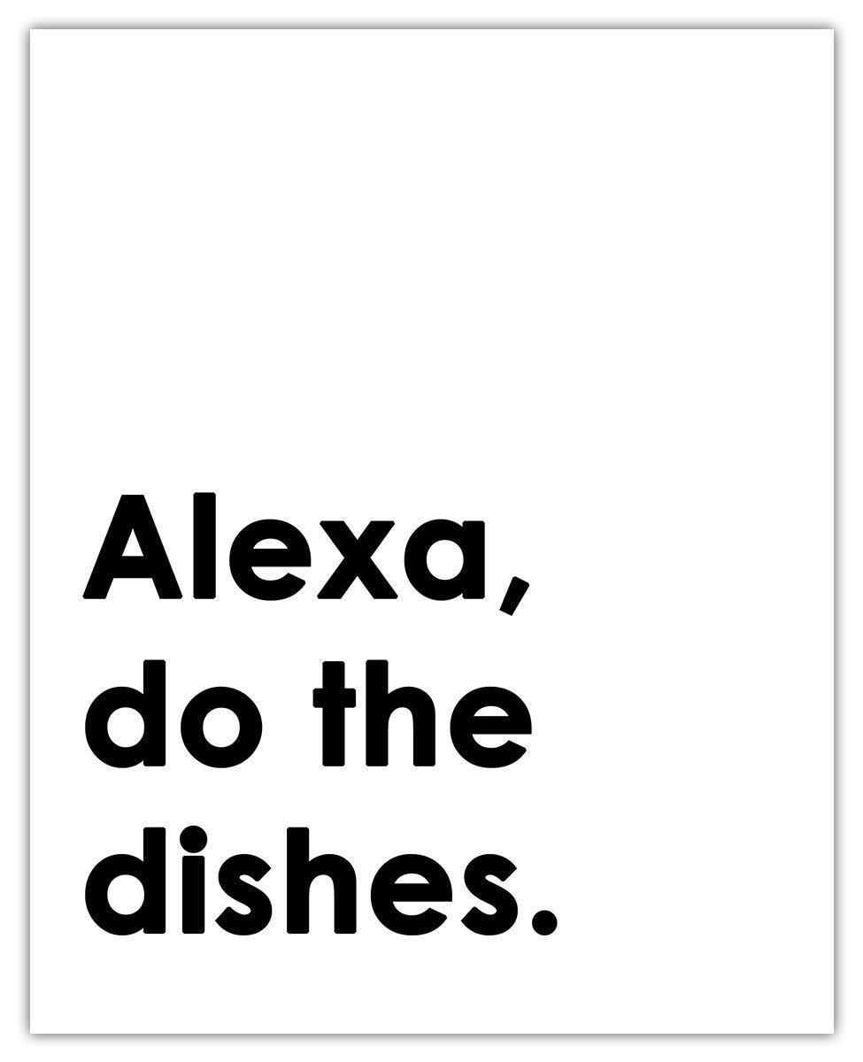 Farmhouse Kitchen Wall Art Decor - 8x10 Unframed Print with Alexa Quote, Rustic Home Signs & Aesthetic Pictures for Kitchen Wall Decorations | Perfect for Farmhouse, Cottage & Modern Kitchens