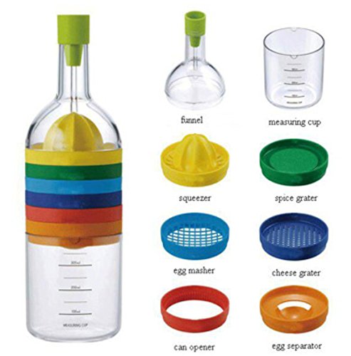 8-Piece Plastic Kitchen Bin Set - Organize Bottles & Tools for Home & Gifts