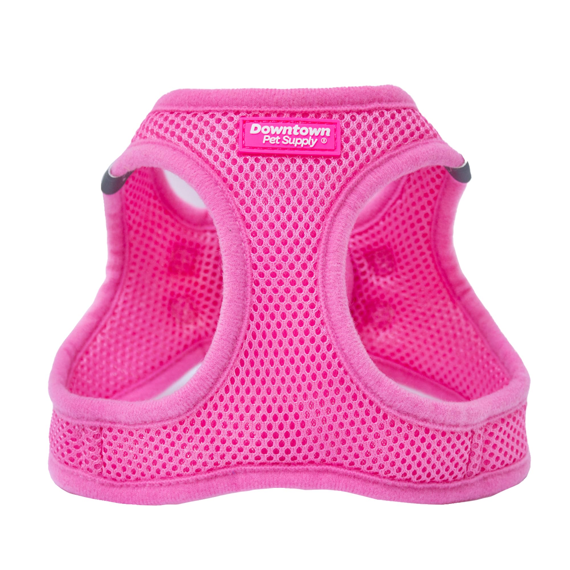 Downtown Pet Supply Step-in Dog Harness - No Pull Adjustable Harness for Teacup Dogs & Small Cats (XX-Small, Pink) - Soft Padded Mesh Fabric with Reflective Trim - Secure Buckle Strap Design - Perfect for Walking, Training & Outdoor Adventures