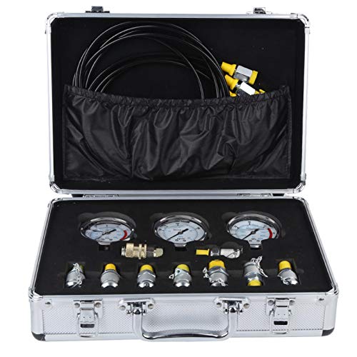 Hydraulic Pressure Testing Tool Kit - High-Precision Oil Media Tester with Gauge for Industrial & Automotive Applications