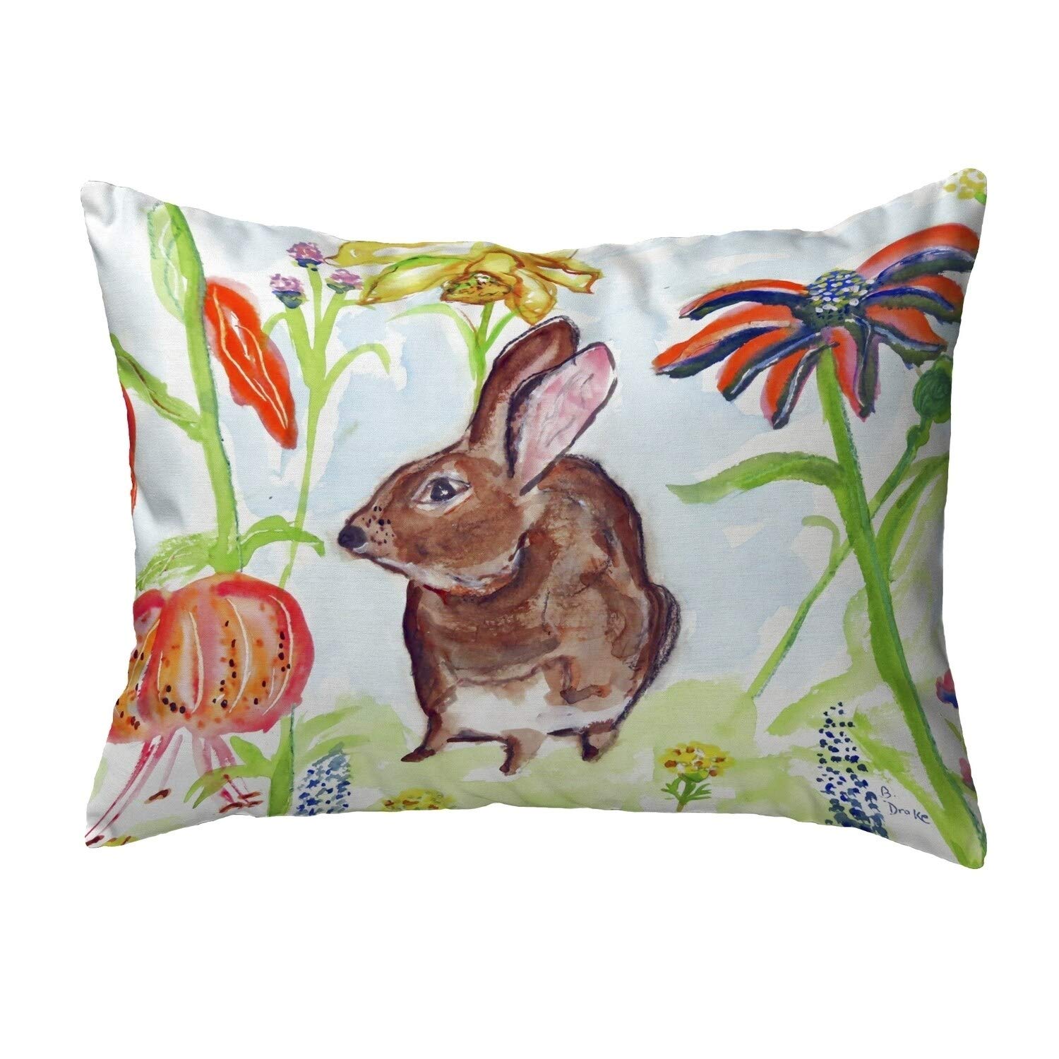 Betsy Drake KS371A Decorative Throw Pillow 11x14 Inches - Multi-Color for Sofa, Bed, Couch & Home Decor