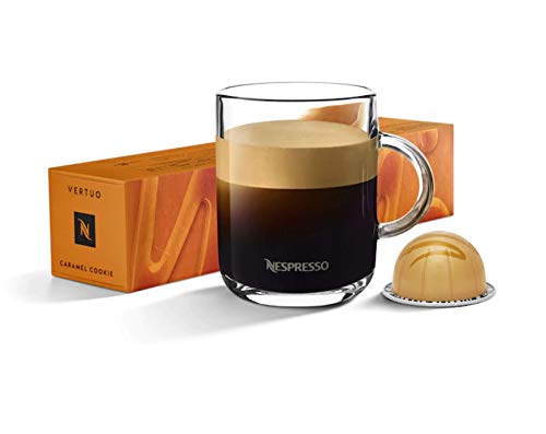 Nespresso VertuoLine Coffee Pods - 50 Capsules, Light/Medium/Dark Roast, Caramel Cookie Flavor | Compatible with VertuoLine Machines | Perfect for Home, Office & Gifting