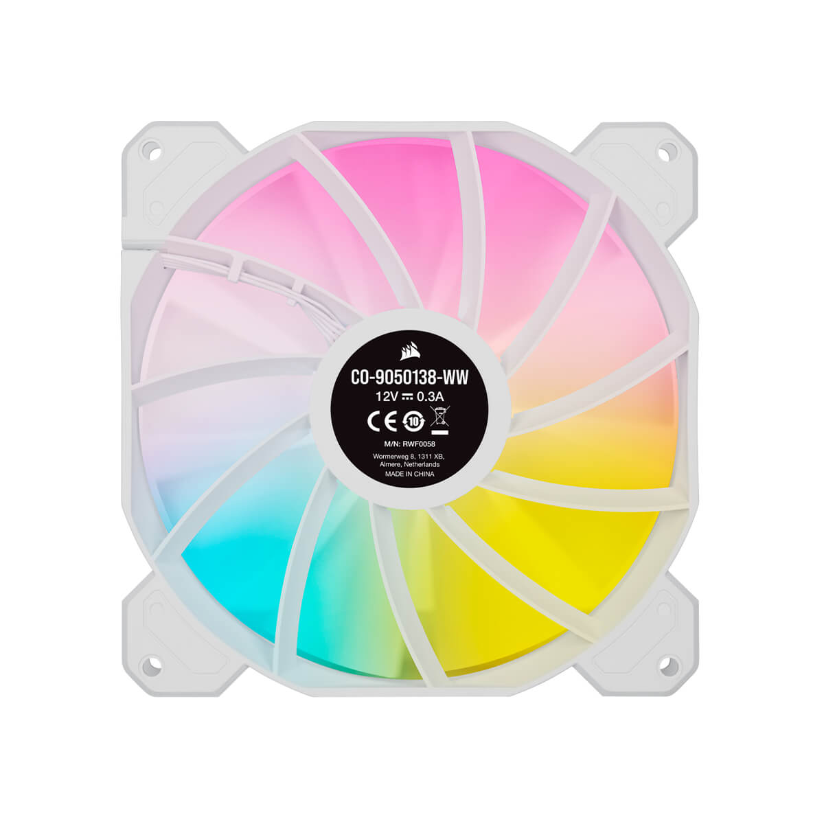 Corsair iCUE SP140 RGB ELITE White 140mm PWM High Performance PC Cooling Fan - Single Pack for Gaming PC, Case & CPU Cooler Upgrade