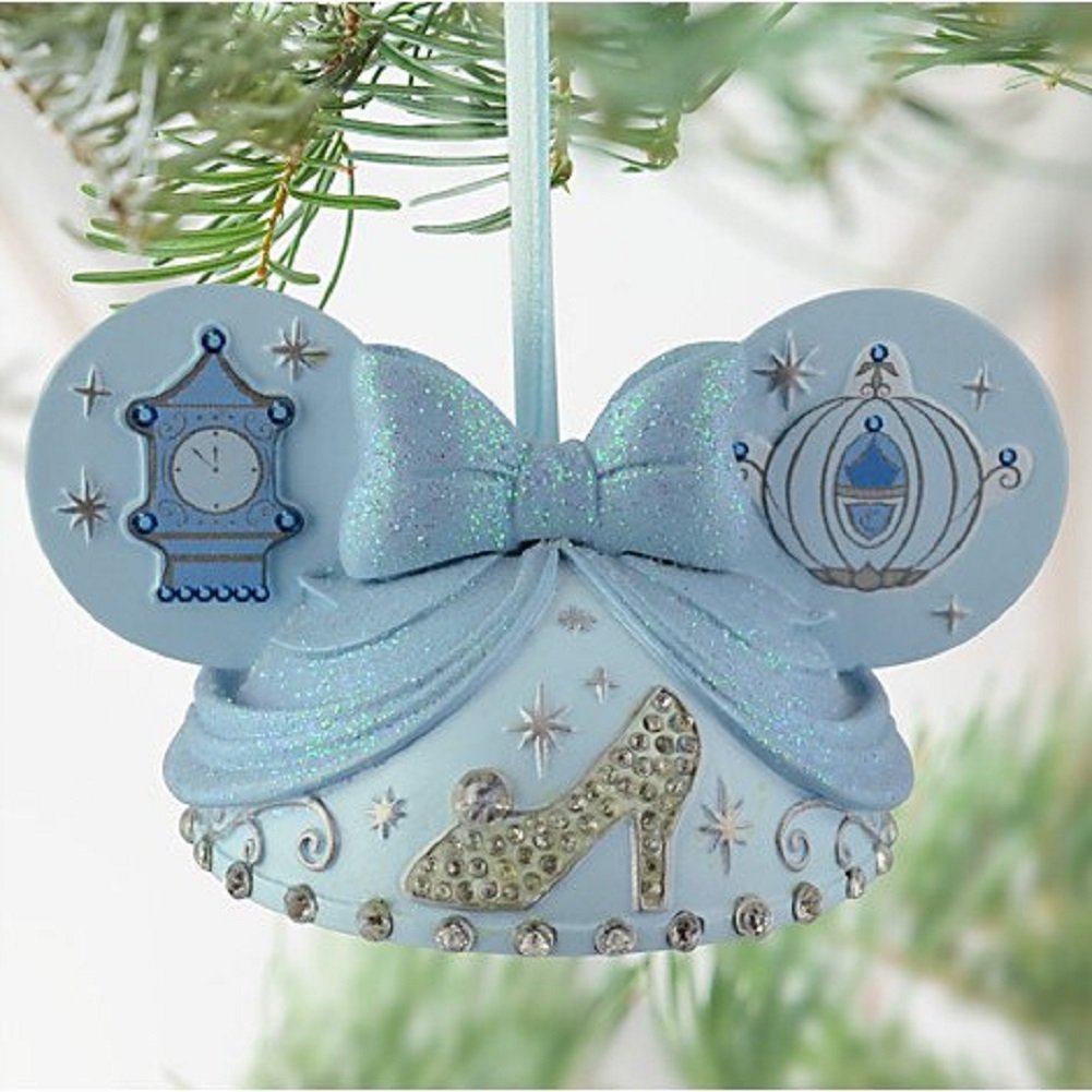 Disney Parks Cinderella Ear Hat Ornament - Blue Sparkling Princess Crown Headband for Women & Girls - Perfect for Disney World, Cosplay, Halloween & Birthday Parties