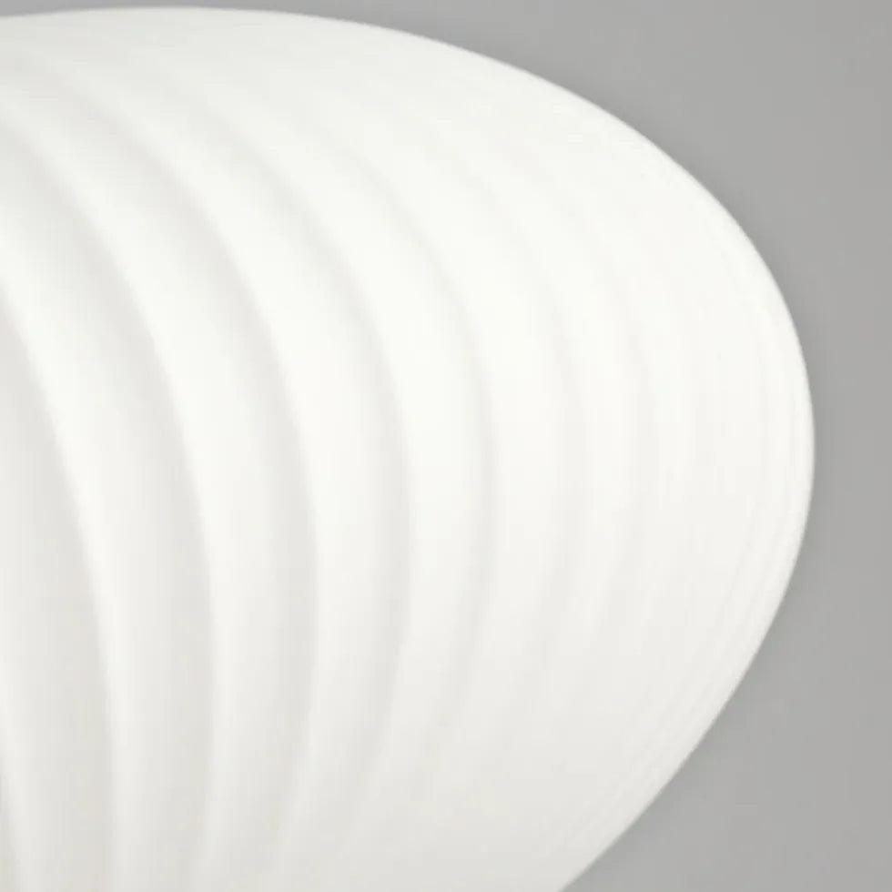 Modern White Glass LED Pendant Light for Bedroom - Dimmable Hanging Fixture with Warm Light, Perfect for Dining Room, Kitchen Island, and Living Room Decor