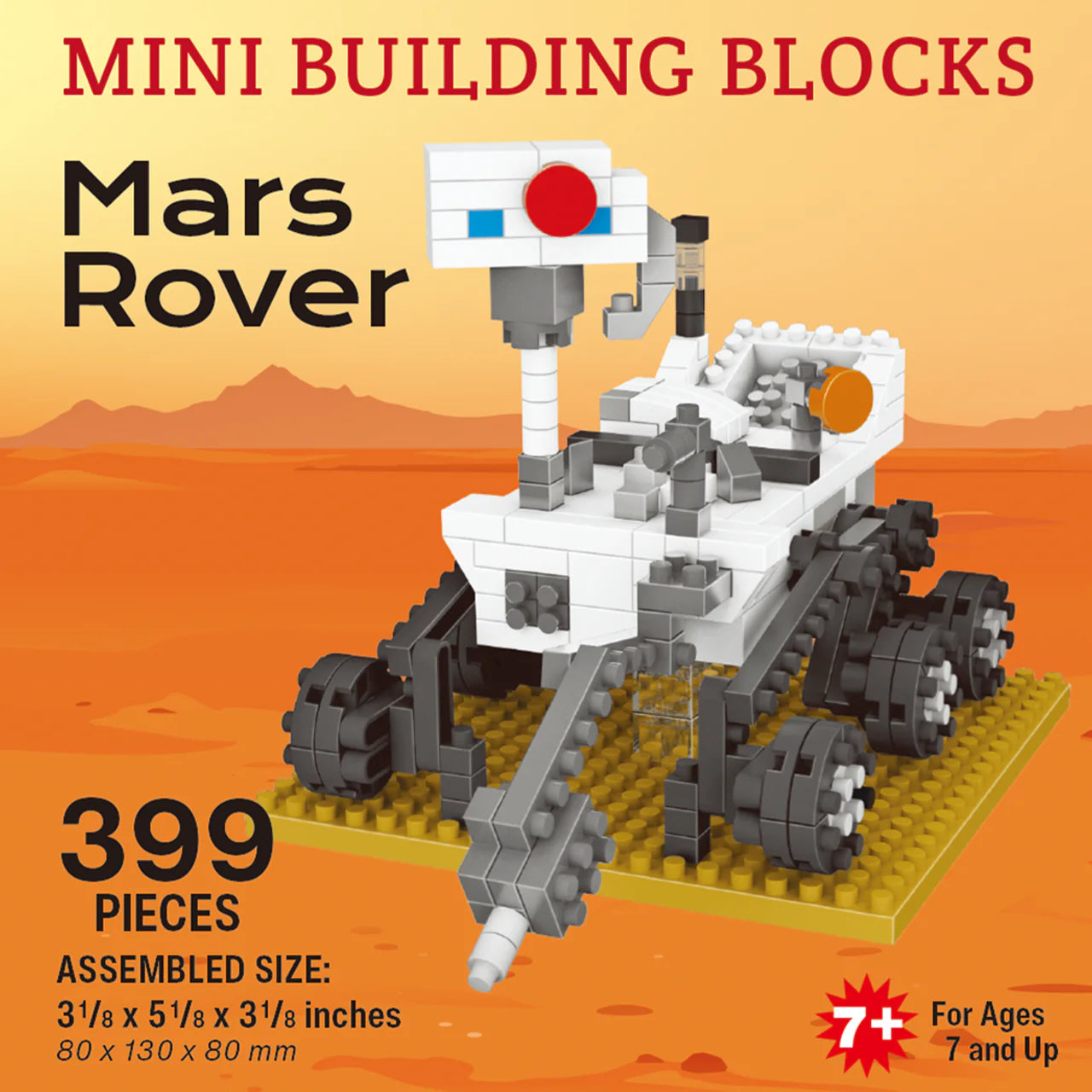 Mini Block Mars Rover Toy - STEM Building Kit for Kids - Educational Space Exploration Playset - Perfect for Birthday Gifts & Classroom Activities