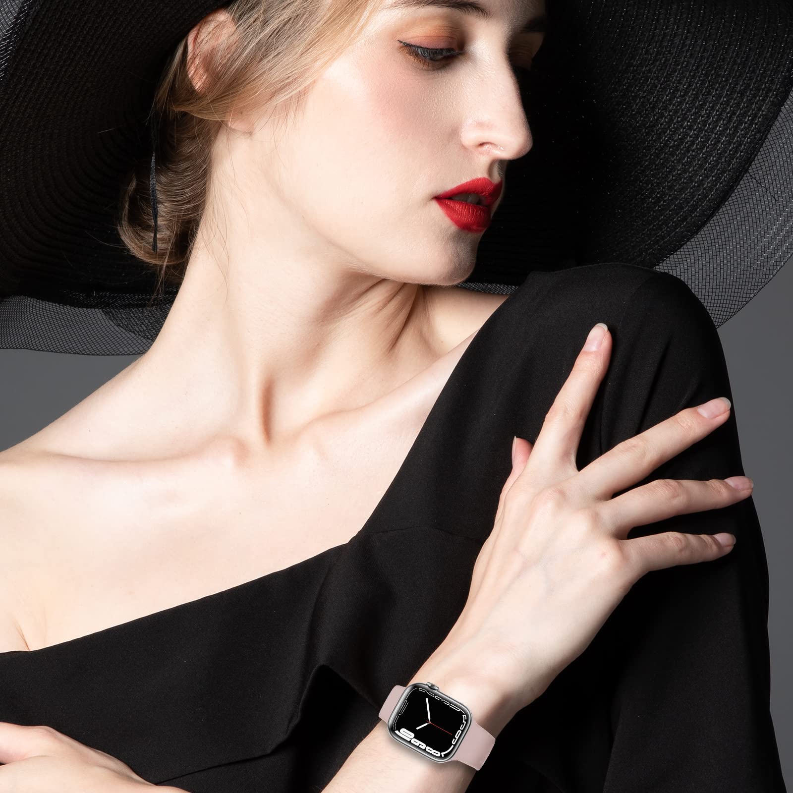 Premium Soft Silicone Sport Band for Apple Watch Series 1-9, Ultra 2, SE - Compatible with 38mm 40mm 41mm 42mm 44mm 45mm 49mm - Durable Replacement Strap for Women & Men - Perfect for Workouts, Running & Everyday Wear