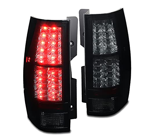 Black/Smoke LED Tail Brake Lights Rear Lamps for 2007-2014 Chevy Suburban Tahoe & GMC Yukon - High Visibility, Durable Replacement for Night Driving & Off-Road Adventures