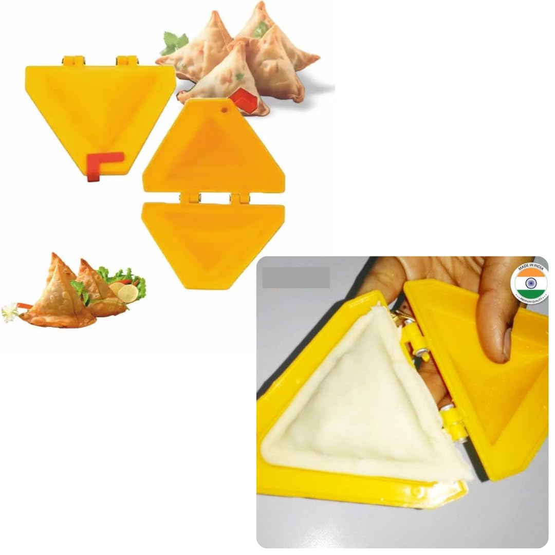 Skytail Prasad Laddoo Mould & 4-Slot Samosa Kachori Maker - Plastic Modak Sancha for Indian Sweets, Chocolate, Gujhia - Perfect for Ganesh Chaturthi, Diwali Festivals & Home Cooking