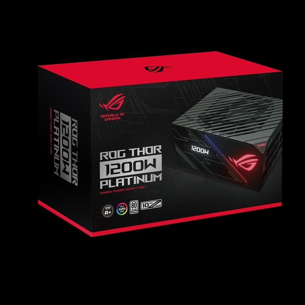 ASUS ROG THOR 1200W Platinum Power Supply - 80+ Platinum Certified, OLED Display, 10-Year Warranty - Perfect for Gaming PCs, High-End Workstations & Overclocking Rigs