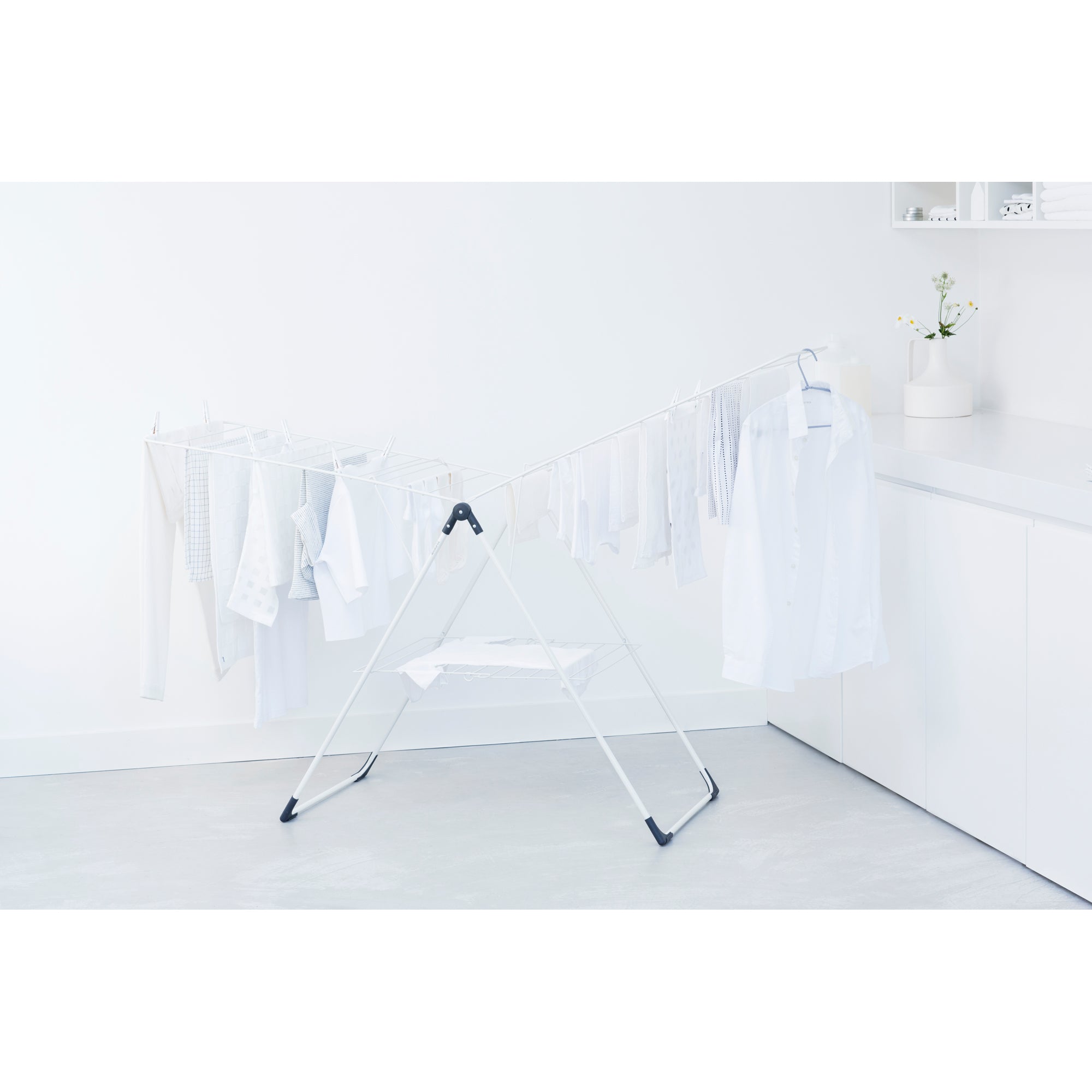 20M T-Shaped Clothes Drying Rack - Heavy Duty Laundry Rack for Indoor/Outdoor Use - Perfect for Apartments, Balconies & Backyards