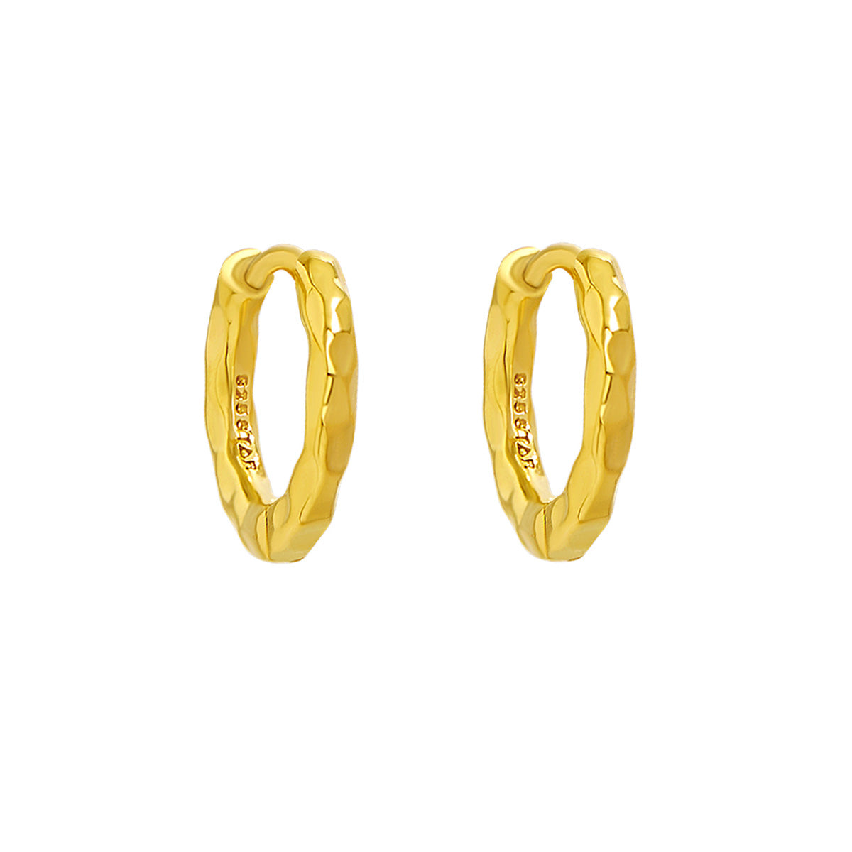 Delicate Ripple Huggie Gold Earrings for Women - Elegant Hoop Huggies for Everyday Wear, Party & Special Occasions