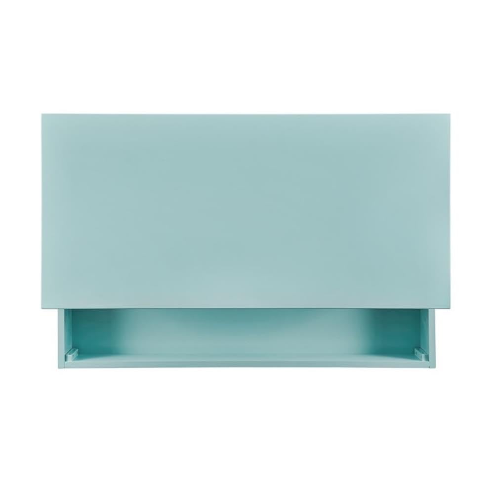 Turquoise Blue Transitional Wood Lift Top Stand Up Desk - Adjustable Height Home Office Desk for Remote Work & Study