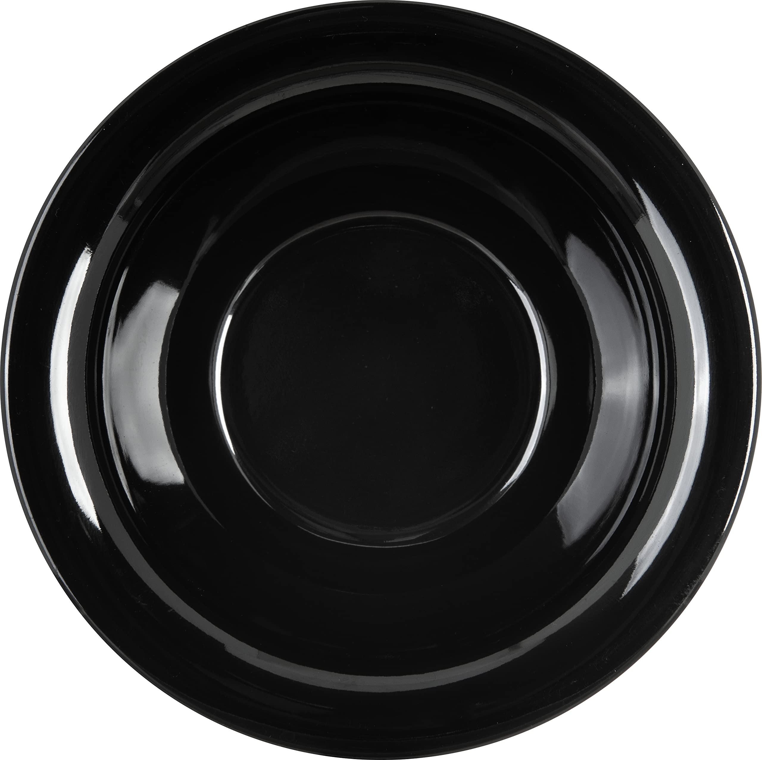 Carlisle 10 oz Black Reusable Melamine Plastic Bowl with Rim - Durable & Lightweight for Buffets, Restaurants, Catering, and Home Use - Pack of 24 - Perfect for Serving Salads, Soups, and Desserts