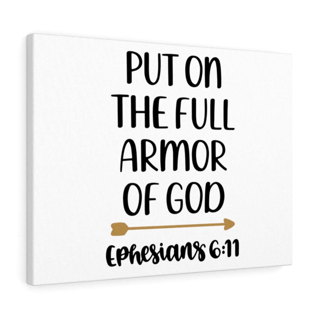 Christian Wall Art - Full Armor of God Ephesians 6:11 Bible Verse Print - Inspirational Scripture Wall Decor for Home, Church & Office - Ready to Hang Gift for Faith & Love Expression