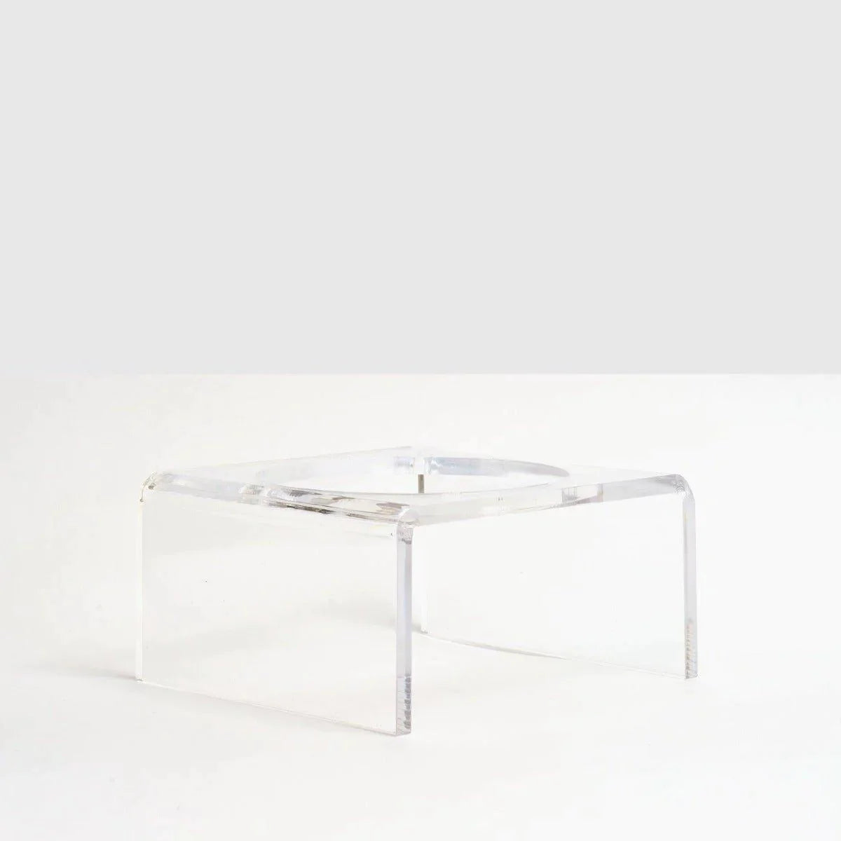 Clear Single Dog Bowl Feeder - Non-Slip Pet Food and Water Dish for Small to Medium Dogs - Perfect for Home, Travel, and Outdoor Use