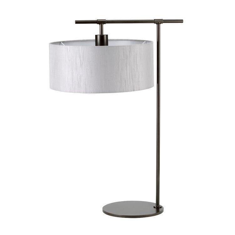 Elstead Balance White & Nickel Table Lamp - Modern LED Desk Light for Living Room, Bedroom & Office - Stylish Home Decor Lighting
