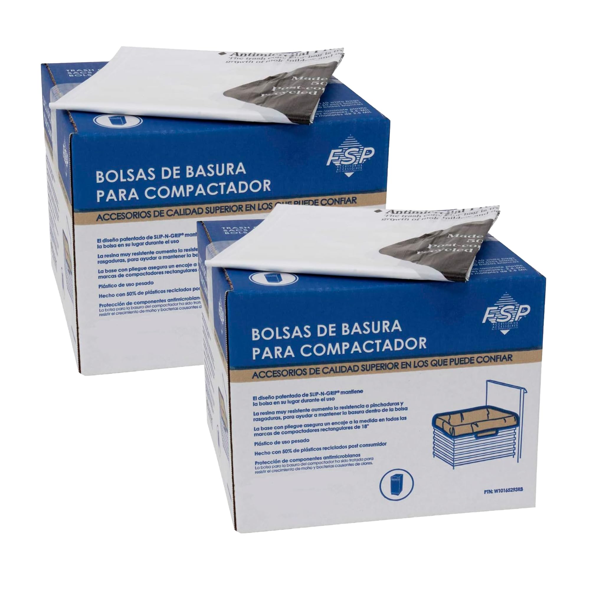 120-Pack W10165294RB 15-Inch Heavy Duty Plastic Trash Compactor Bags - Compatible with Whirlpool 13370 & Kenmore - Perfect for Kitchen Waste, Recycling & Compact Trash Disposal