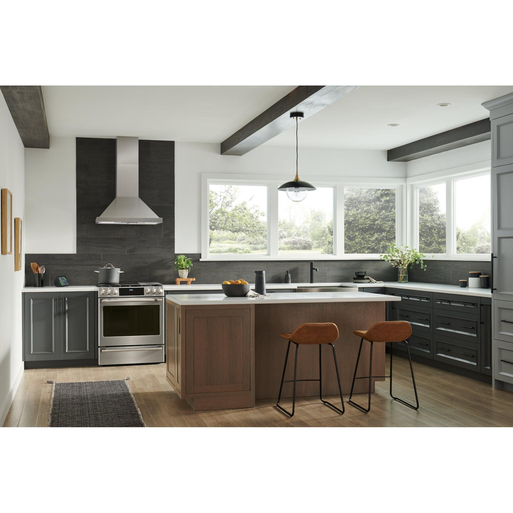 36 Inch WCP1 Series Stainless Steel Wall Chimney Range Hood - WCP1366SS - Powerful Kitchen Ventilation for Smoke & Odor Removal - Perfect for Modern Home Cooking & Grilling