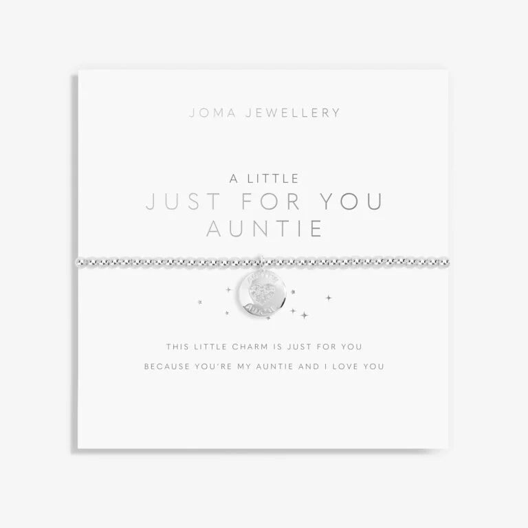 Joma Jewellery Bracelet - A Little Just For You Auntie - Perfect Gift for Birthday, Anniversary & Special Occasions